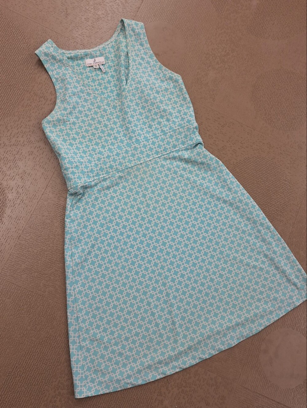 JUDE CONNALLY Women’s Light Blue Geometric Dress Size Small - Picture 4 of 7
